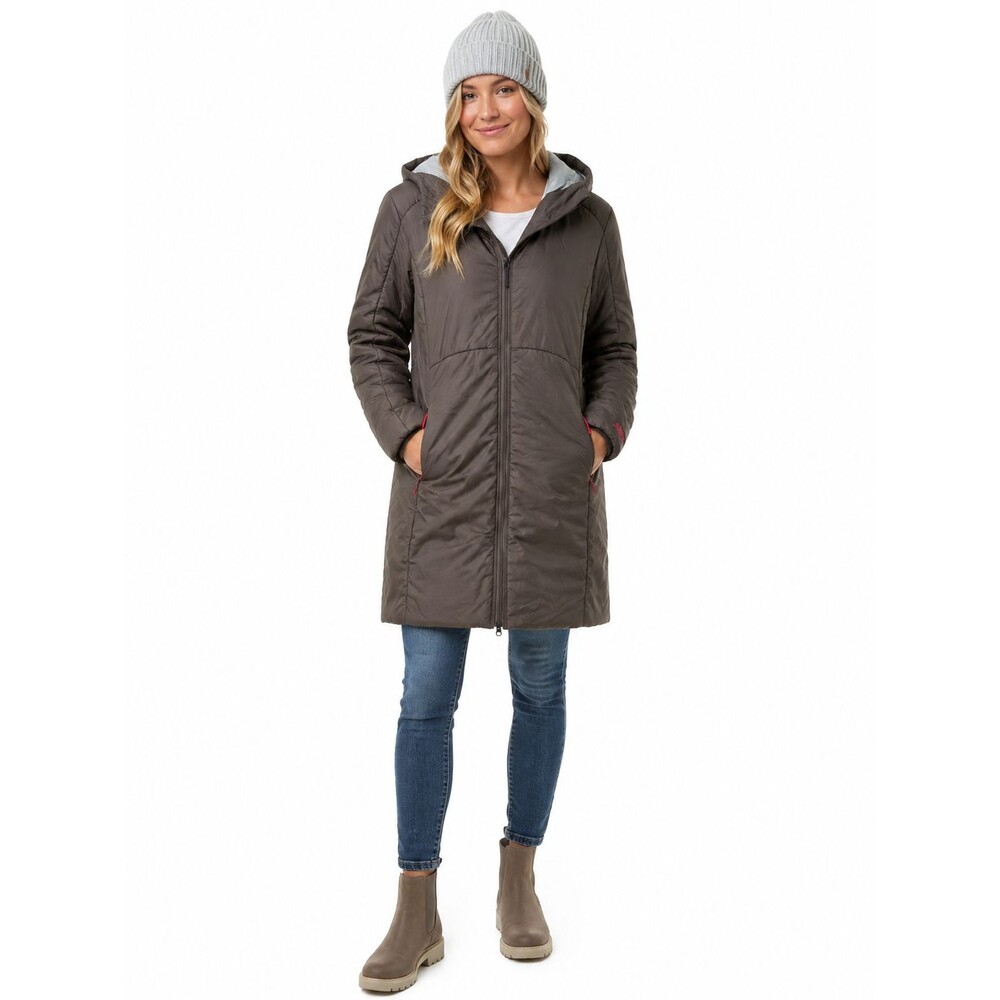Women's Arcteryx Mota Long Coat Size Small Jacket Hooded Dark Green Outdoor - Picture 1 of 8